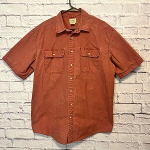 L.L. Bean Men's Sunwashed Canvas Short-Sleeve Button Down Shirt